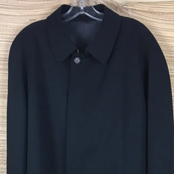 Burberry London Single Breasted Belted 100% Wool Car Trench Coat Size 40R - Picture 10 of 15